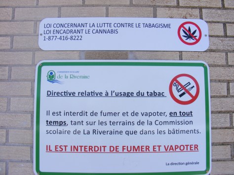 Avis important Pas de tabac